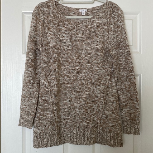 Nordstroms BP tan and white sweater. Size Small. - Picture 1 of 5